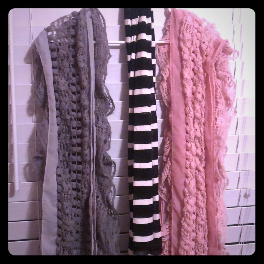 3 scarfs!